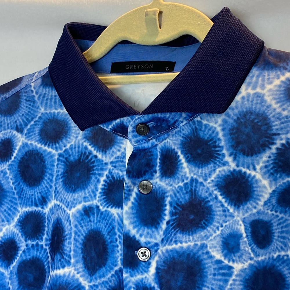 Greyson size Large tie dye pattern golf shirt